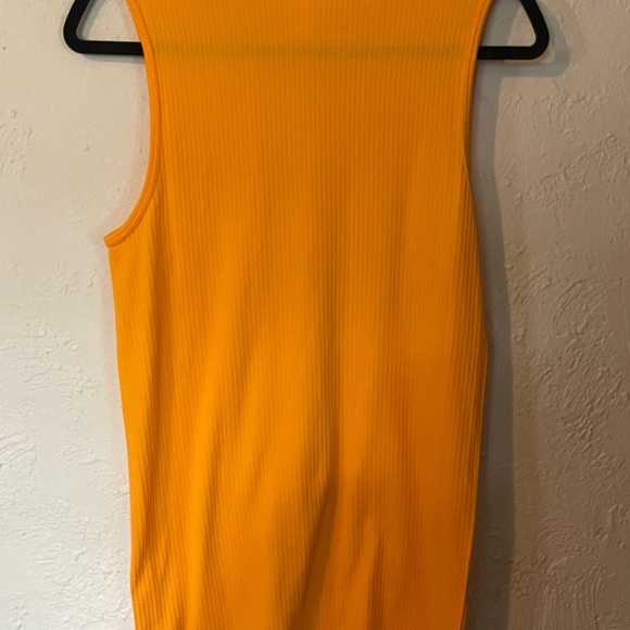 Zyia Women's Orange Ribbed Tank Top - Picture 4 of 4